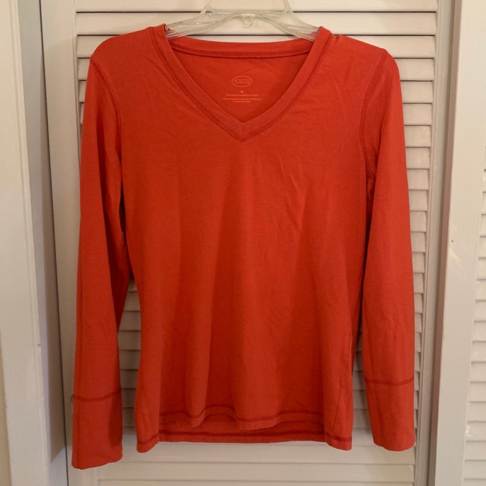 Orange fall long sleeve shirt